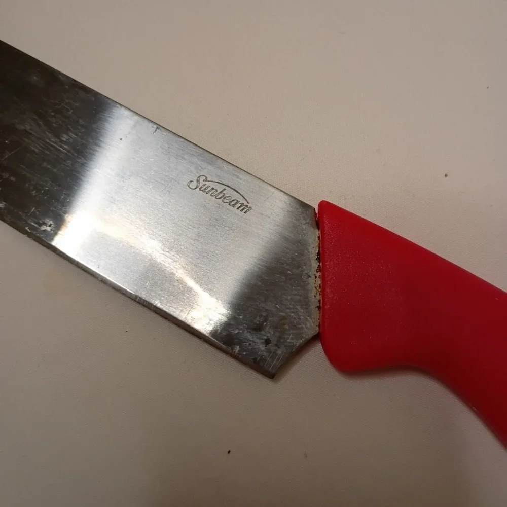 Sunbeam Santoku Knife Red Handle‎ 9